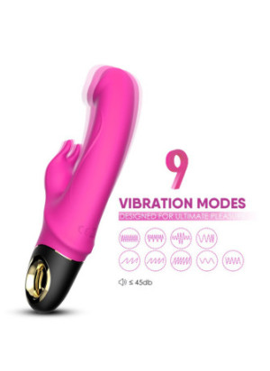 Vibromasseur Rabbit rose 9 modes de vibrations puissantes - USK-V10PNK